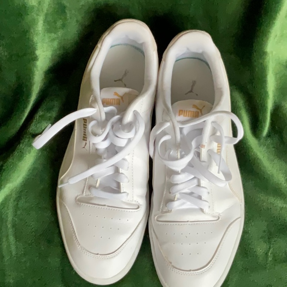 Puma Classic White Shuffle Sneakers - Women’s size 10.5 - Picture 6 of 7